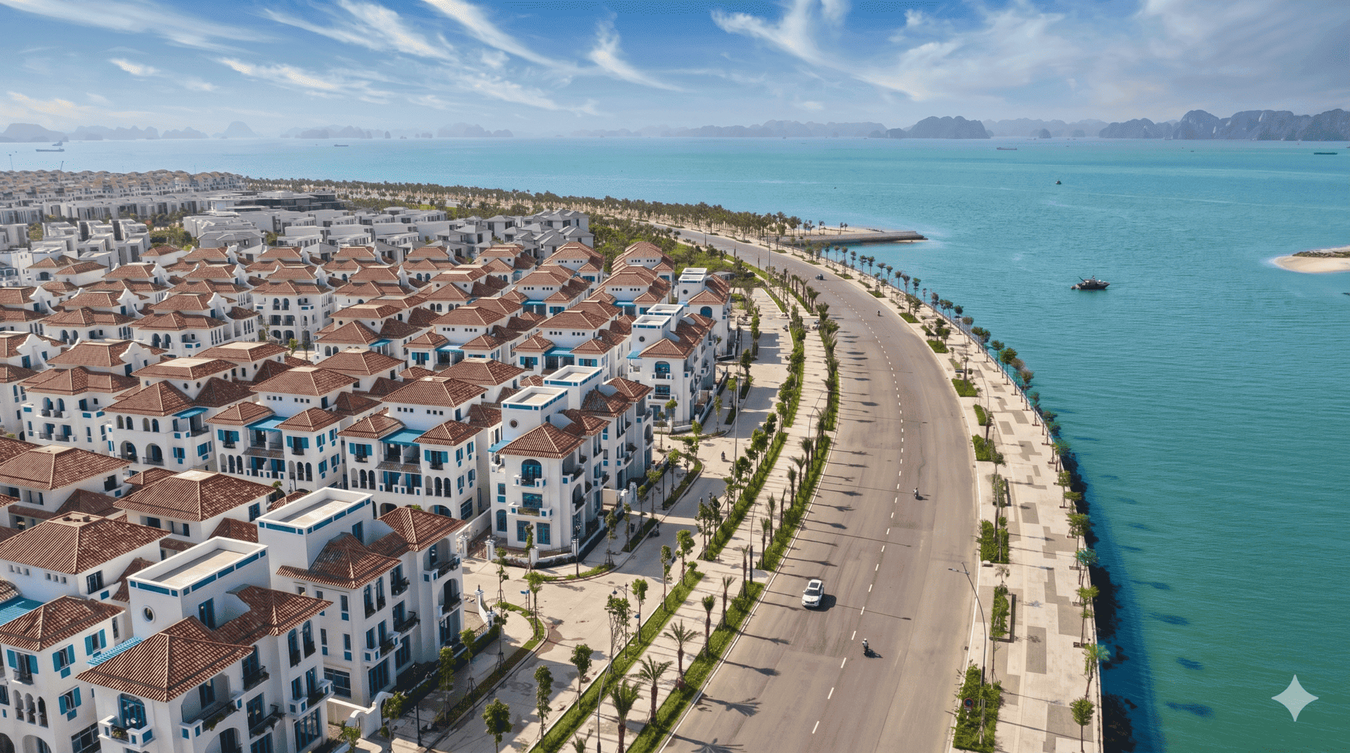 Kiến trúc hiện đại hòa quyện cùng sắc xanh của biển trời, tạo nên biểu tượng thịnh vượng mới tại thành phố Hạ Long. Active living tại Vinhomes Global Gate: Nơi năng lượng hội tụ, đẳng cấp thăng hoa